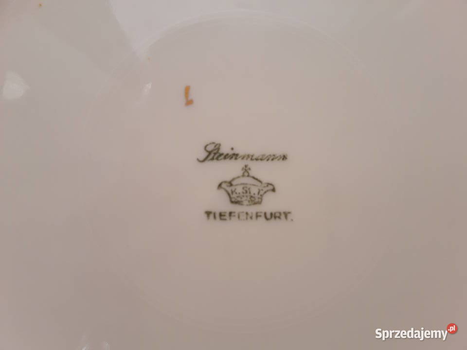 Talerzyk deserowy sygnowany Steinmann Tiefenfurt Warszawa