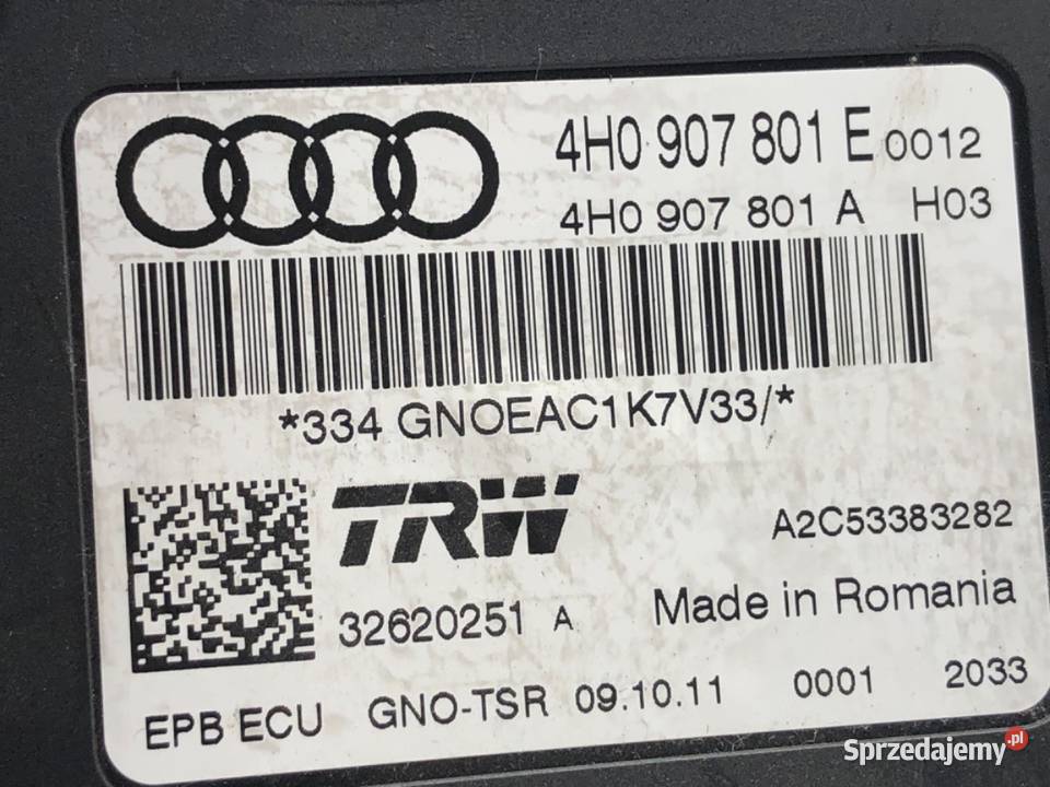 MODUŁ HAMULCA RĘCZNEGO AUDI A6 C7 4H0907801A podkarpackie