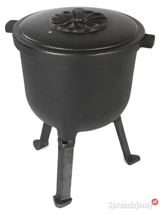 KOCIOŁEK myśliwski żeliwny garnek emeliowany 8L Ostrołęka