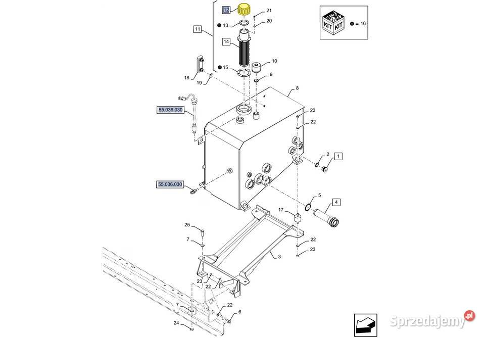 Korek zbiornika oleju hydraulicznego Case