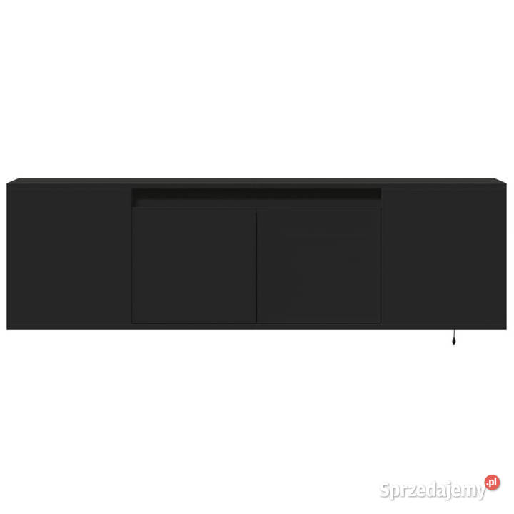 Ścienna szafka TV z LED czarna 135x31x395 Warszawa sprzedam