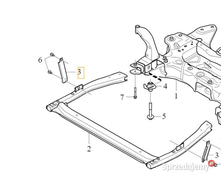 VOLVO XC40 lewy wspornik mocowanie belki silnika Gadgety motoryzacyjne
