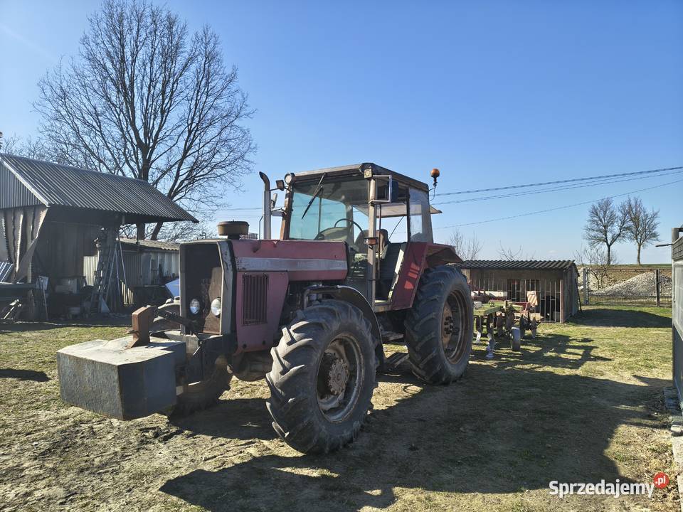 Ciągnik Massey Ferguson 2640 Gruber z talerzówką Szychowo