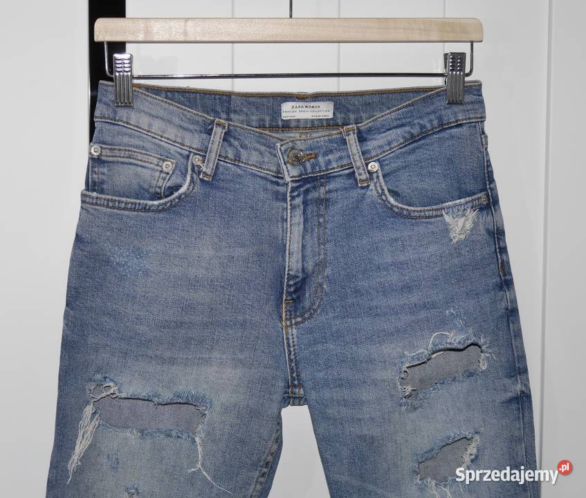 Zara świetne spodnie z dziurami 34 XS Wrocław