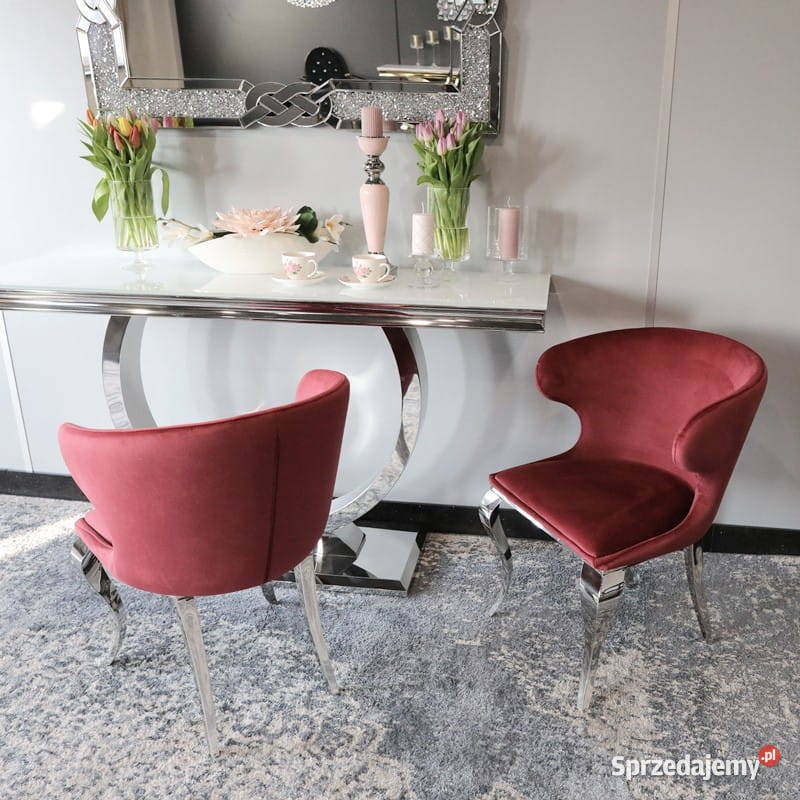 Krzesła glamour 6 Victor Red czerwone do jadalni mazowieckie