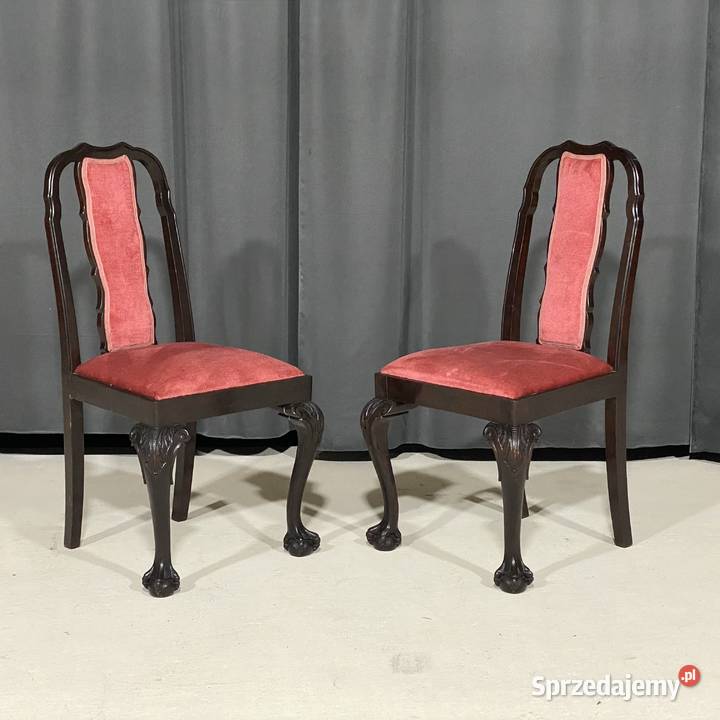 Para krzeseł w stylu Chippendale Gryfice