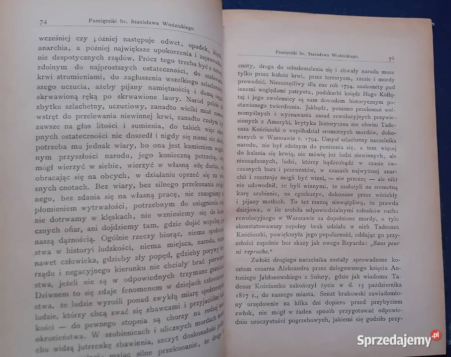 Pamiętniki hr Stanisława Wodzickiego Kraków 1888