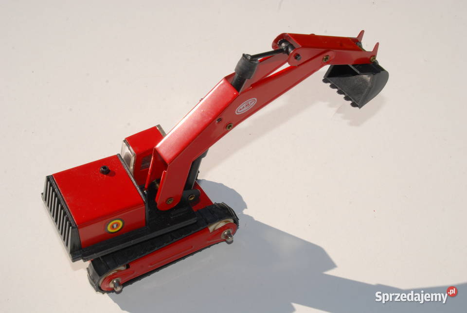 Stara zabawka koparka ładowarka metalowy MIR