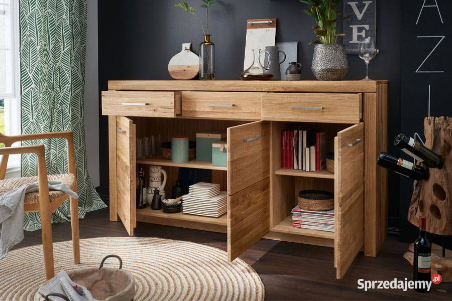 Komoda dębowa 175 tradycyjne rzemiosło ręki Warszawa
