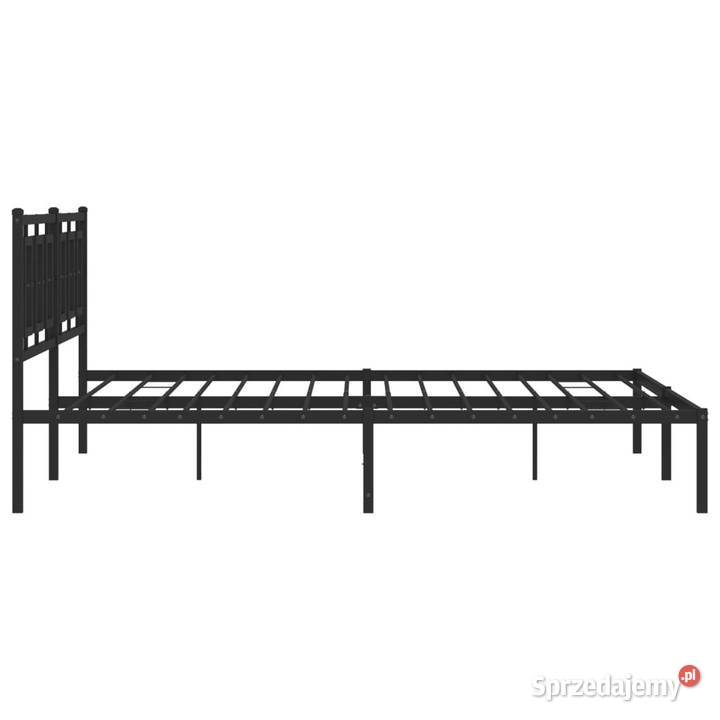 Łóżko Metalowe Czarne Rama Łóżka Ze Stelażem 207cm