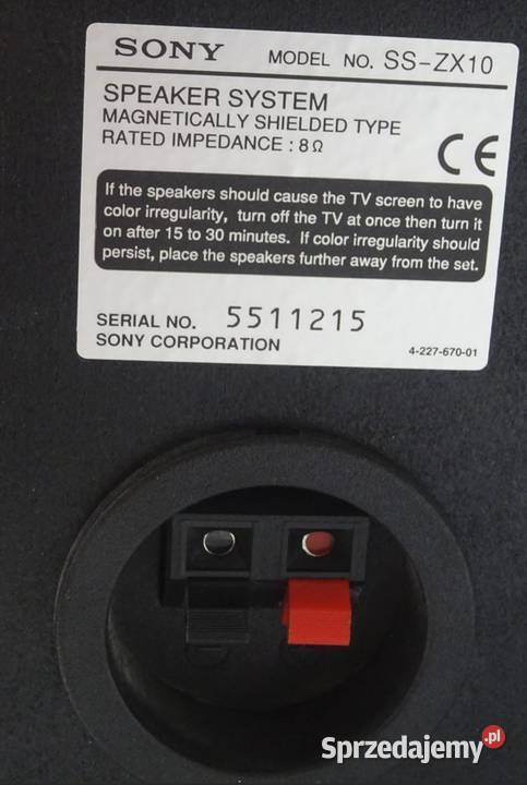 Kolumny głośnikowe SONY SSZX10 zestaw stereo