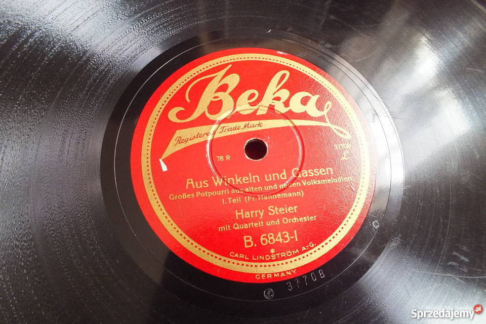 Płyta winylowa szelakowa niemiecka gruba i Filmy, Muzyka, Gry Żary