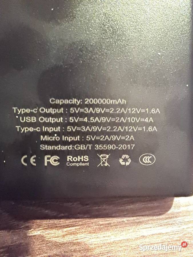 nowy powerbank 120W 200000 mAh uszkodzone Telefony i Akcesoria Sandomierz
