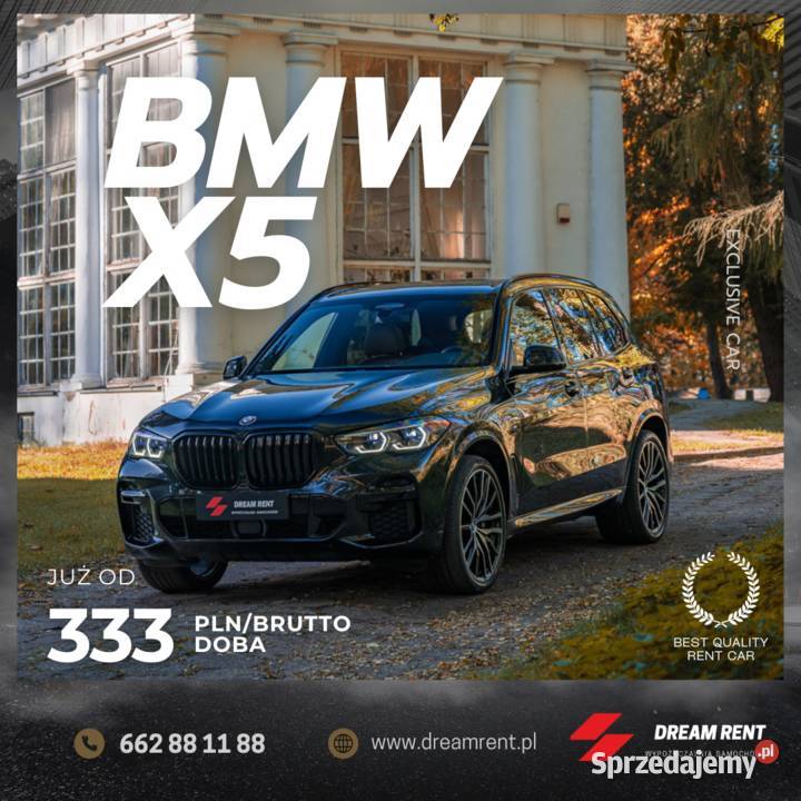 Wypożyczalnia Samochodów BMW X5 40d xDrive Wynajem pojazdów mazowieckie Warszawa