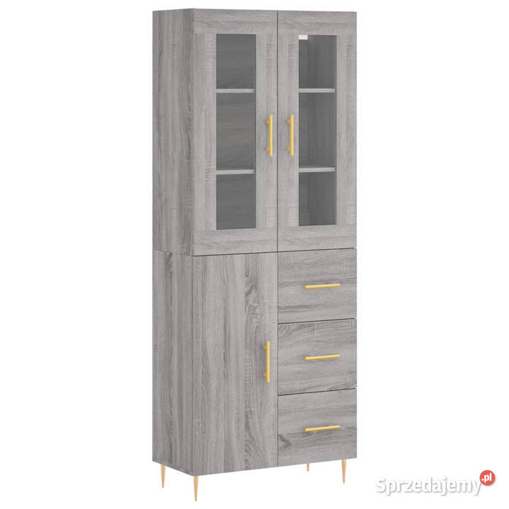 Witrynka szary dąb sonoma 695x34x180 materiał