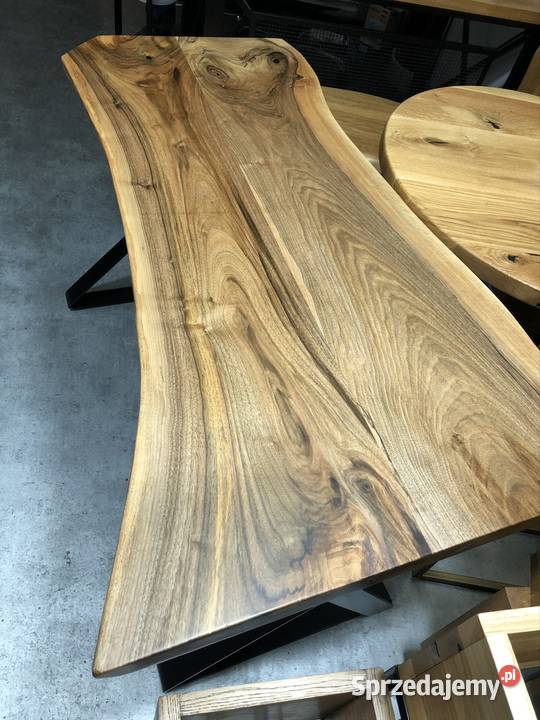 Biurko stolik orzech włoski live edge loft świętokrzyskie Kielce
