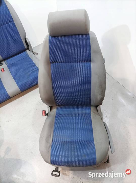 FOTELE PRZÓD TYŁ II RZĄD KOMPLET NIEBIESKIE świętokrzyskie