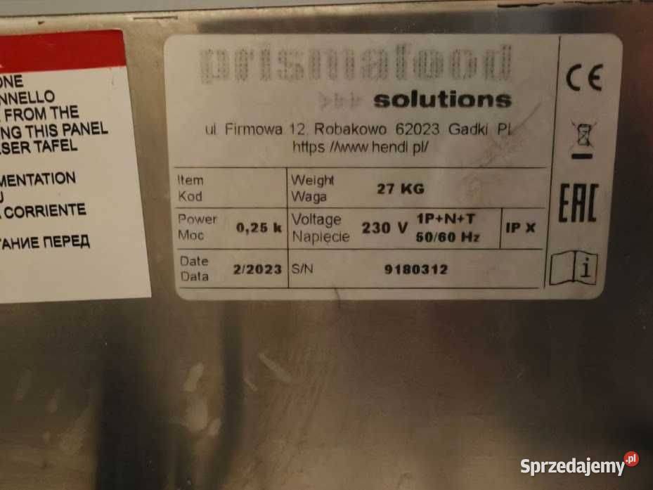 Wałkownica do pizzy Prismafood 50 230V Gastronomia Góra sprzedam