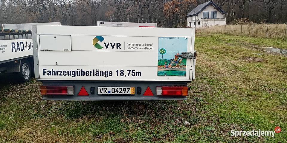 przyczepa rowerowa Schoon sprowadzona z Niemiec burtowe