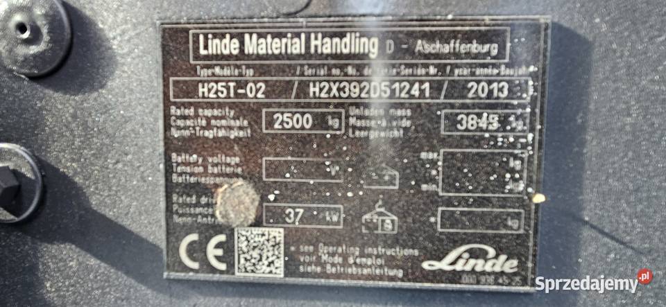 Wózek widłowy LINDE H25T02 z 2007r Maszt Duplex Linde Motoryzacja