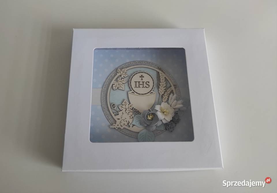 Kartka ręcznie robiona na Komunię Świętą z Łódź
