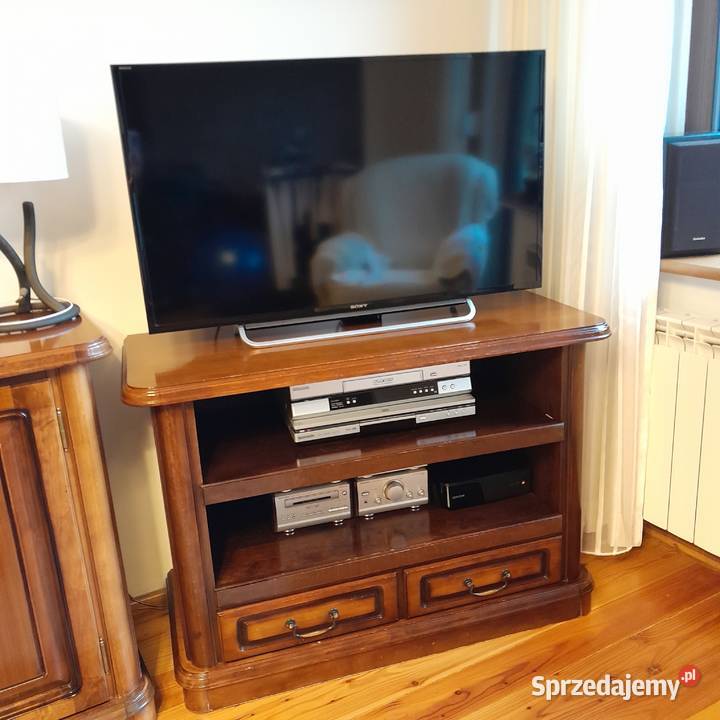 Szafka RTV z wysuwaną półką i szufladami orzech 106cm Katowice