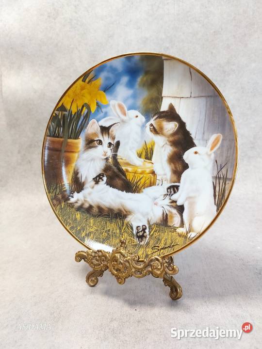 PORCELANOWY KOLEKCJONERSKI TALERZ FRANKLIN MINT Dobrzany