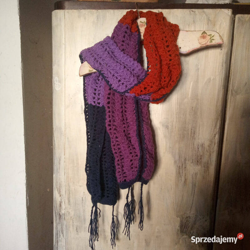 Szal robiony szydełkiem Dodatki śląskie sprzedam