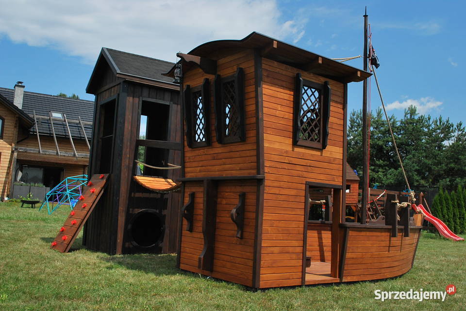 Drewniany PLAC ZABAW KUTER rybacki wieżyczka Rzeszów sprzedam