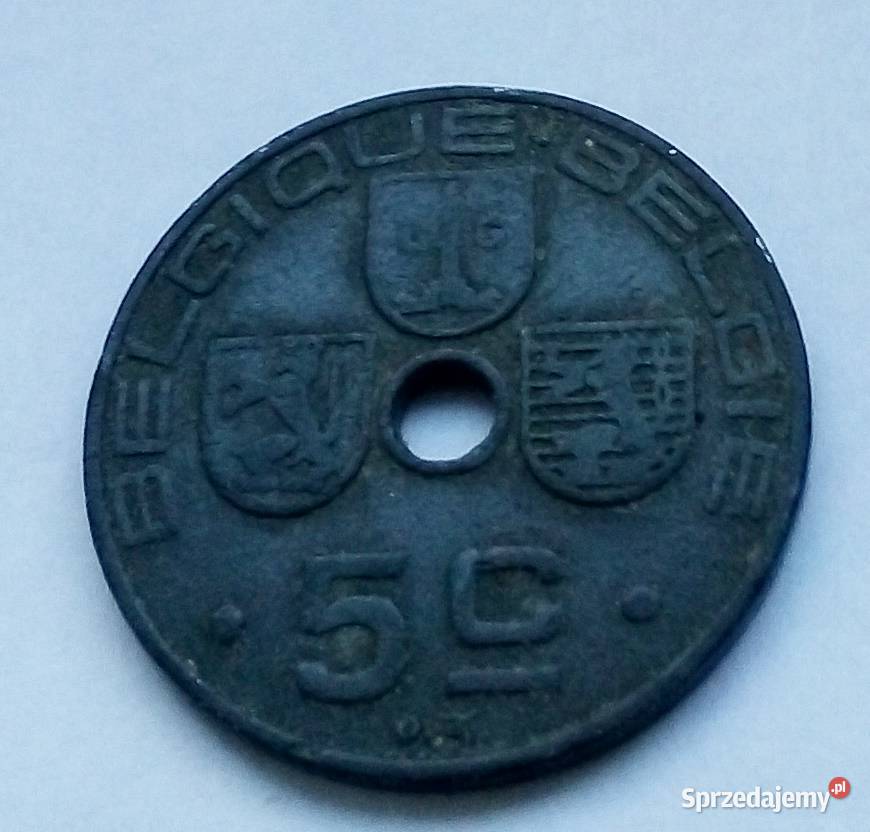 BELGIA5 CENTYMUW1941 r Z OTWOREM sprzedam