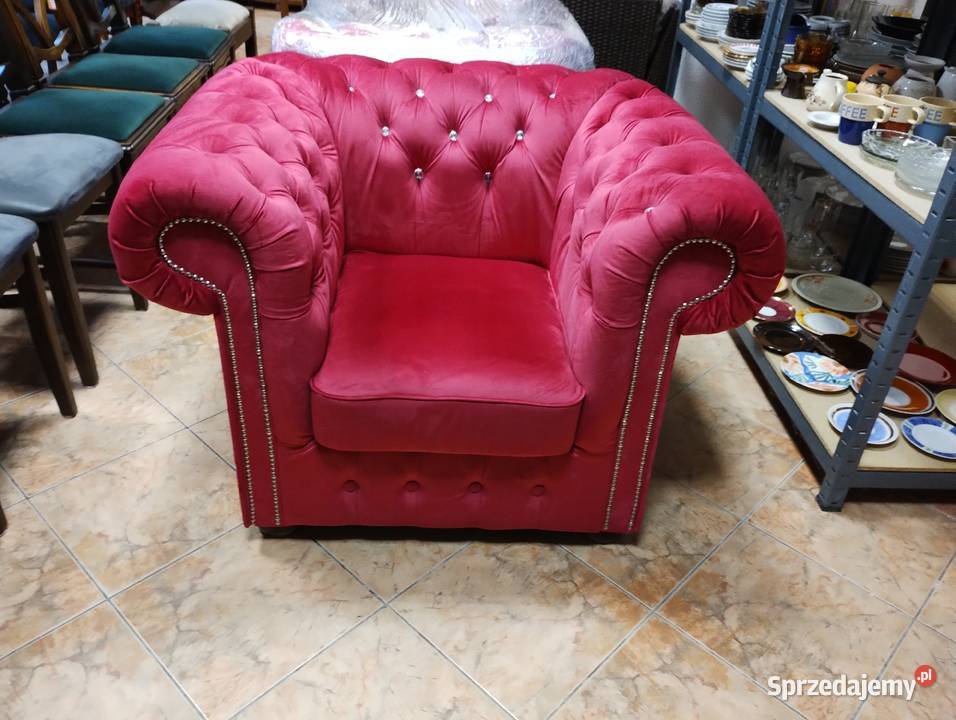 Fotele w stylu chesterfield 105cm Ełk sprzedam