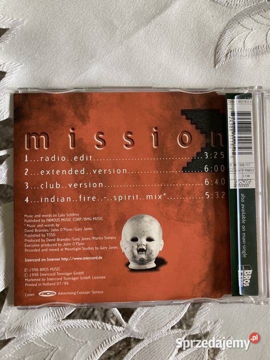 Płyta Cd Single Mission Mission Impossible śląskie Czerwionka-Leszczyny