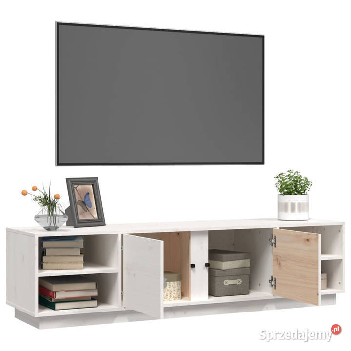 Szafka pod telewizor biała 156x40x40 lite drewno Warszawa
