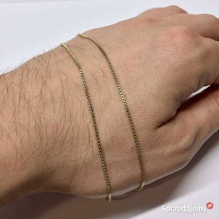 Złoty ŁAŃCUSZEK męski 750 18K cudowna KOSTKA 61 złoto Warszawa