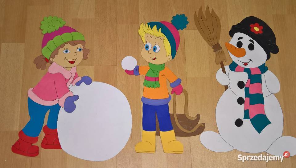 Dekoracje zimowe z brystolu dwustronne Garwolin