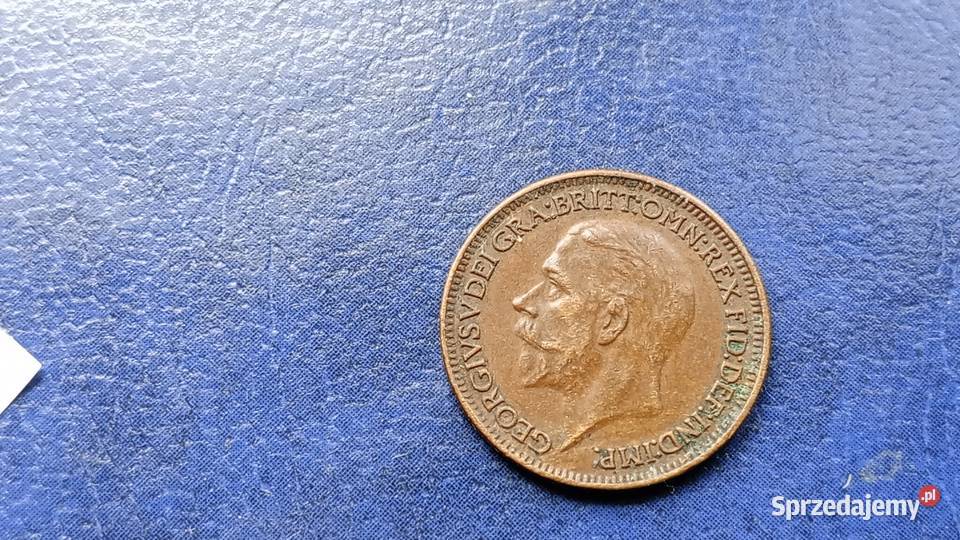 Stare monety 1 farthing 1928 Anglia Lesko