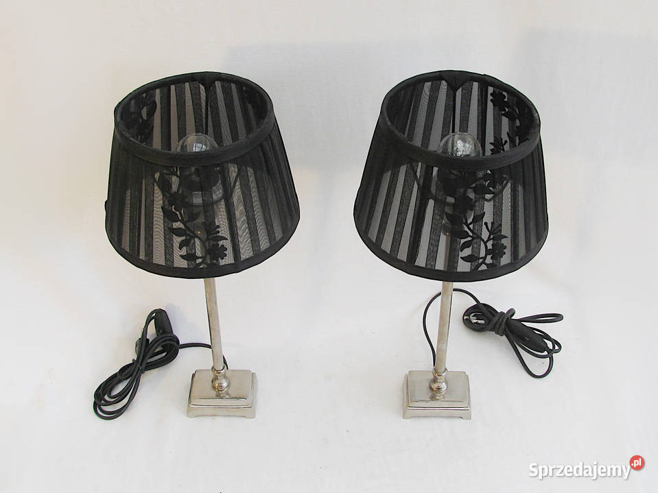 2 Lampki nocne inox na cienkiej nóżce sprzedam