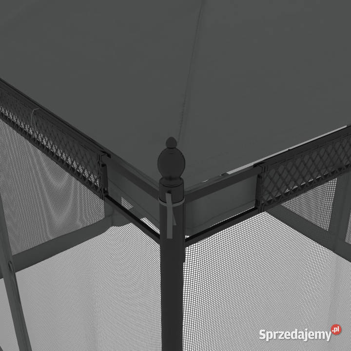 Altanka ze ścianami z siatki antracytowa 293x293
