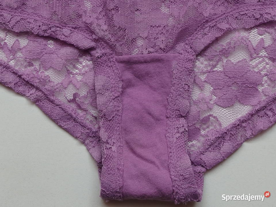 fioletowe koronkowe majtki figi Hm koronka xs 34 Rozmiar XS Toruń