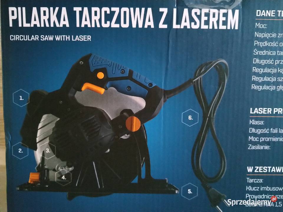 NAJTANIEJ Pilarka Tarczowa z Laserem 185mm 1200W śląskie Zabrze