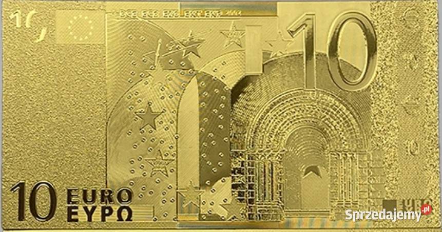 ZŁOTE BANKNOTY Dolar Euro Zestaw 24 karat 1 2 5 Sosnowiec