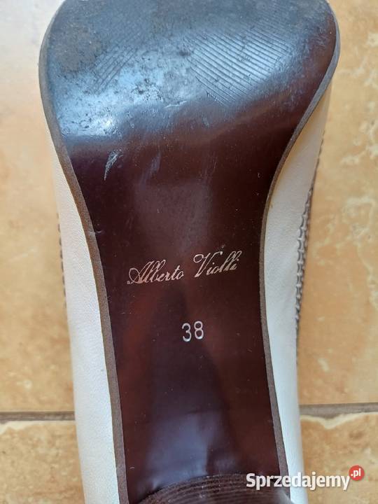 Buty czółenka z odkrytymi palcami 38 na obcasie Sieradz sprzedam