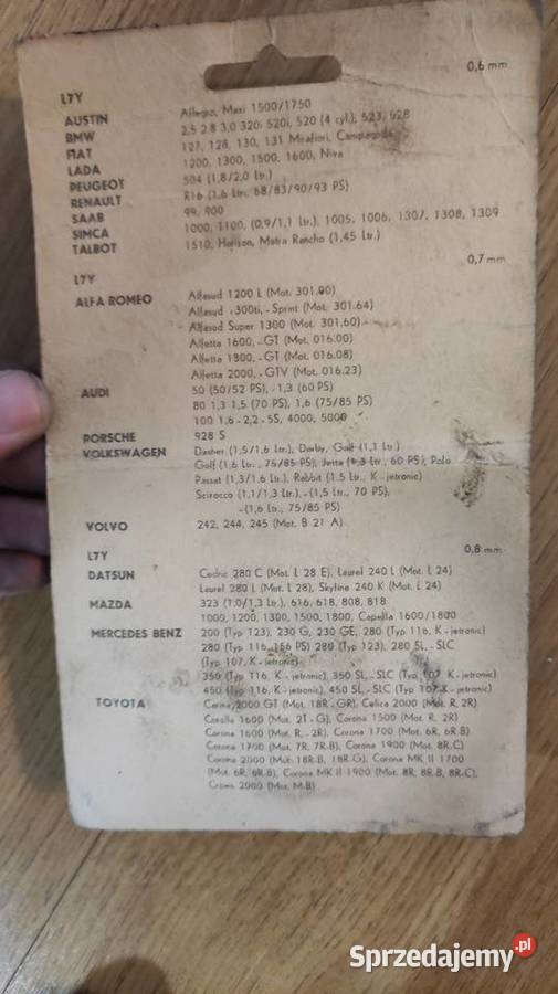 Świece PAL L7Y Fiat 127 Peugeot 504 Renault r16 Cieszyn sprzedam