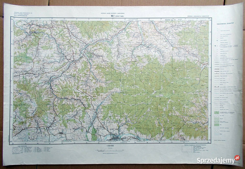 Mapy topograficzno administracyjne Limanowa