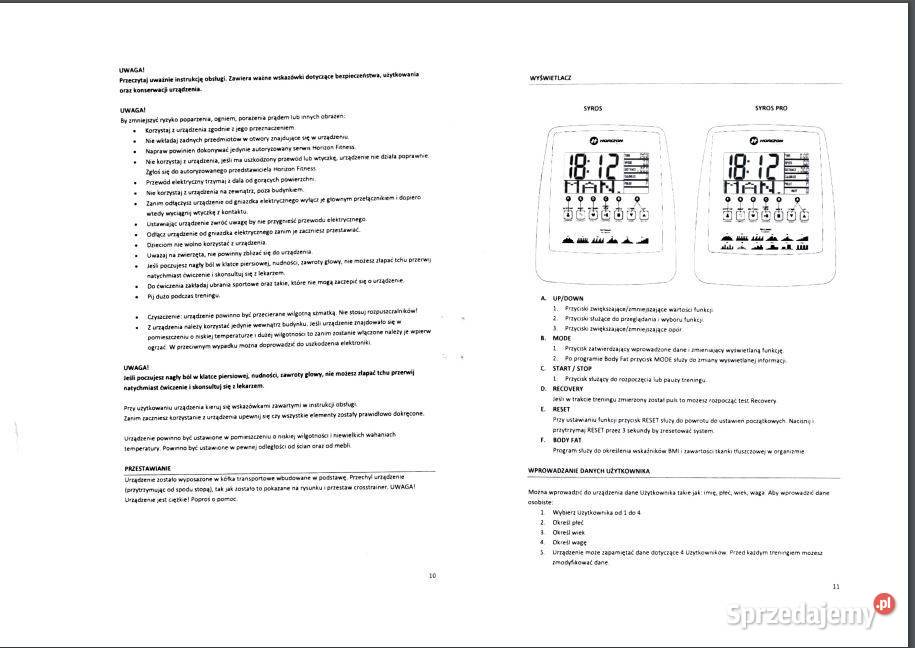 Orbitrek Horizon Fitness SYROS PRO Poznań