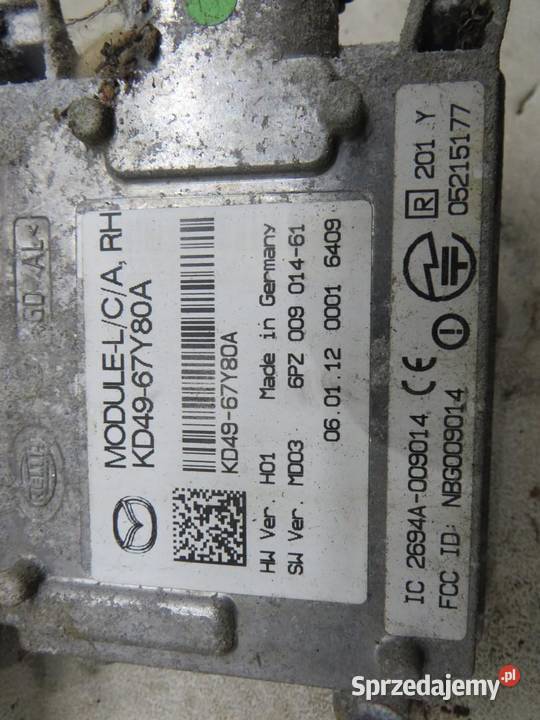 MODUŁ RADAR PRAWY MAZDA CX5 KD4967Y80A