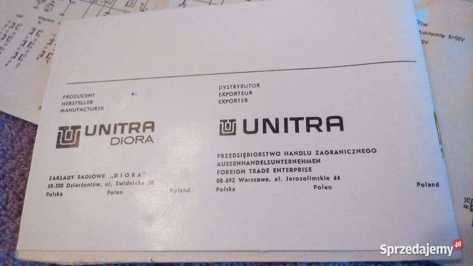 Radio Junir schemat instr karta gwar wyrobuPR