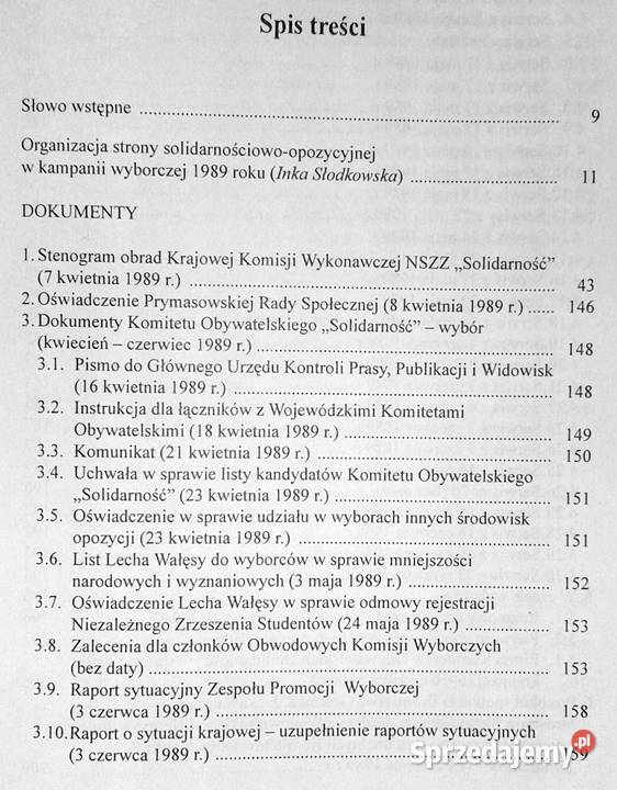 Wybory 1989 Tom 1 Solidarność Inka Słodowska Książki i Podręczniki sprzedam
