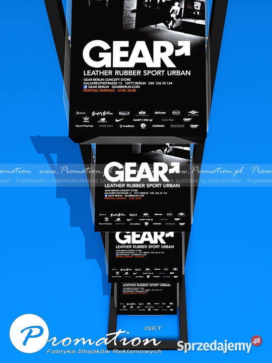 Stojak mobiny na kółkach na ulotki foldery mazowieckie Warszawa