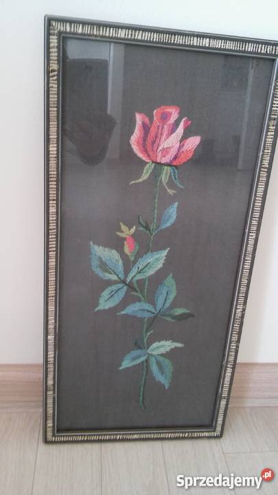 Haftowany obraz haft płaski rękodzieło cudo na Gdańsk